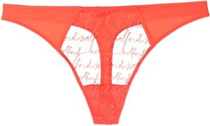 Wolford Logo Obsessed string thong Rood