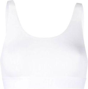 Wolford scoop-neck ribbed bra Wit