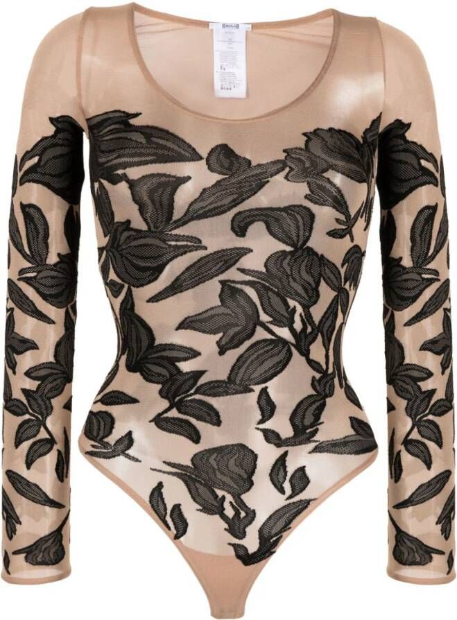 Wolford Body met lange mouwen Beige