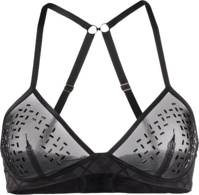 Wolford Gilda triangel bh met tule Zwart