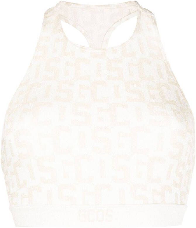 Wolford x GCDS cropped top Beige