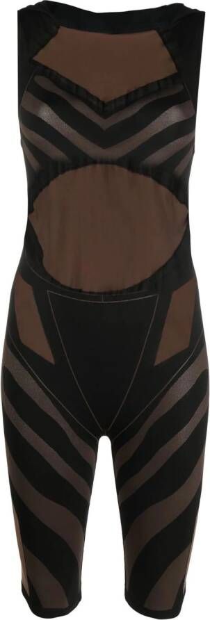 Wolford x GCDS Elegant Animalier jumpsuit Zwart