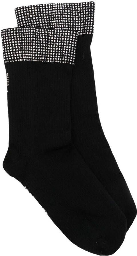 Wolford x Sergio Rossi sokken met kristal Zwart