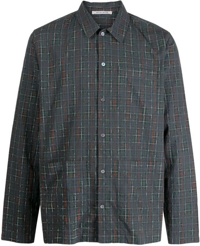 Wood Geruit overhemd Groen
