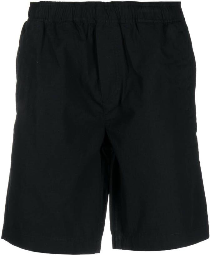 Wood Bermuda shorts met elastische tailleband Zwart