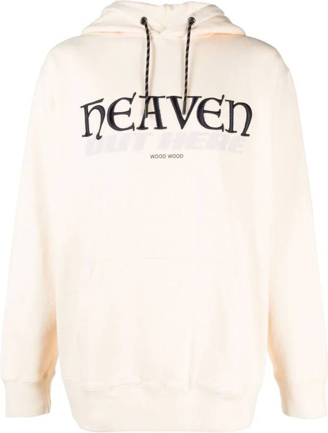 Wood Katoenen hoodie Beige