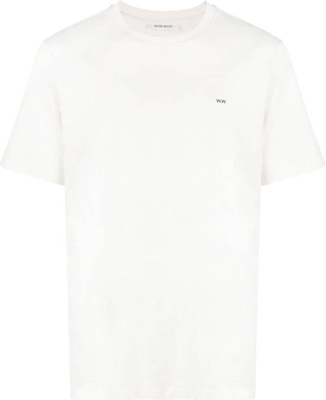 Wood T-shirt met logoprint Wit
