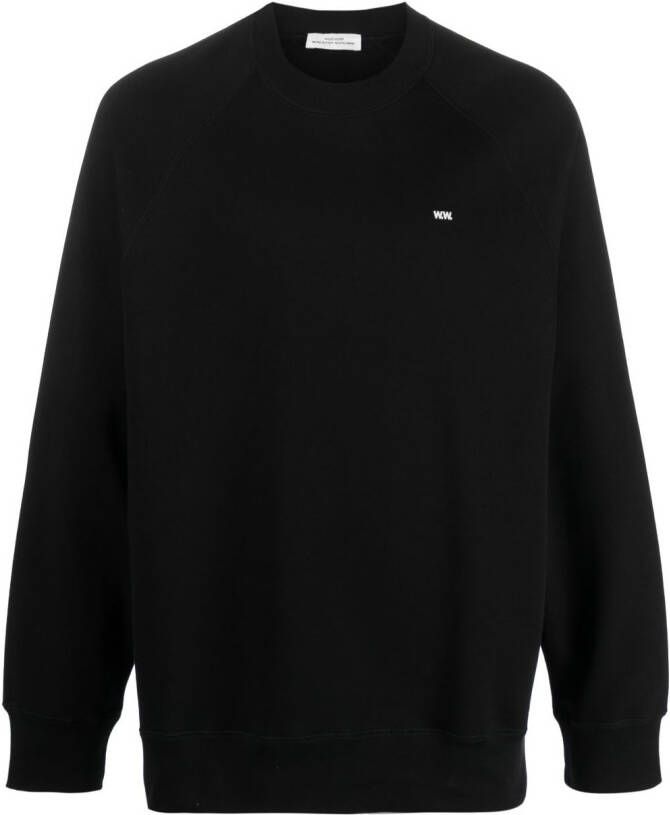 Wood Sweater met logoprint Zwart