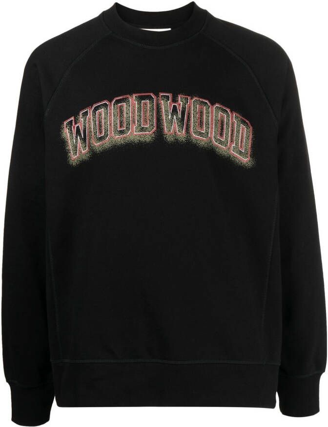 Wood Sweater met logo Zwart
