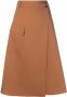 Woolrich A-lijn midi-rok Bruin - Thumbnail 1