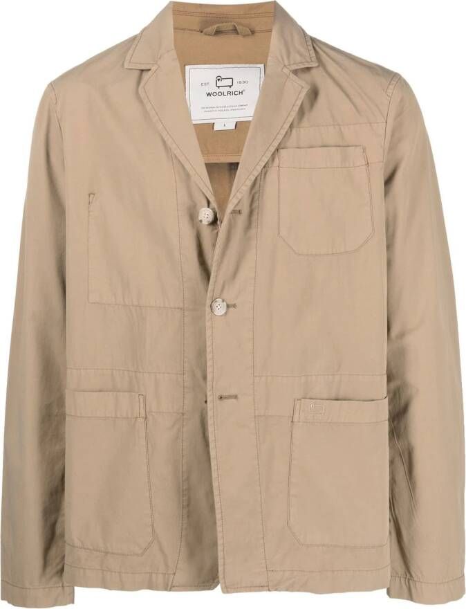 Woolrich Blazer met enkele rij knopen Bruin