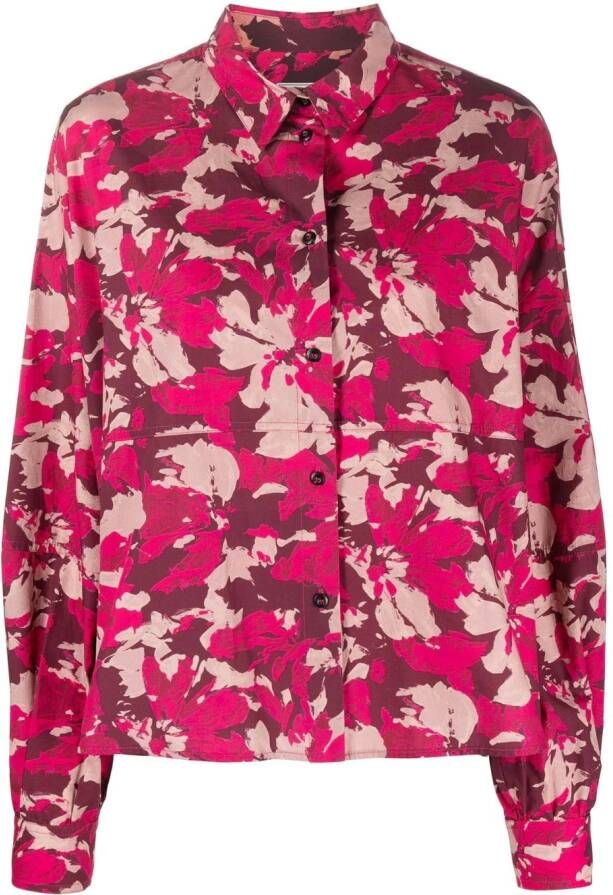 Woolrich Blouse met bloemenprint Roze