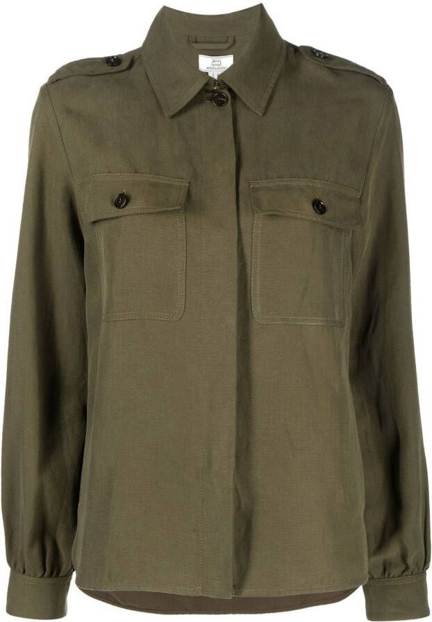 Woolrich Button-up blouse Groen