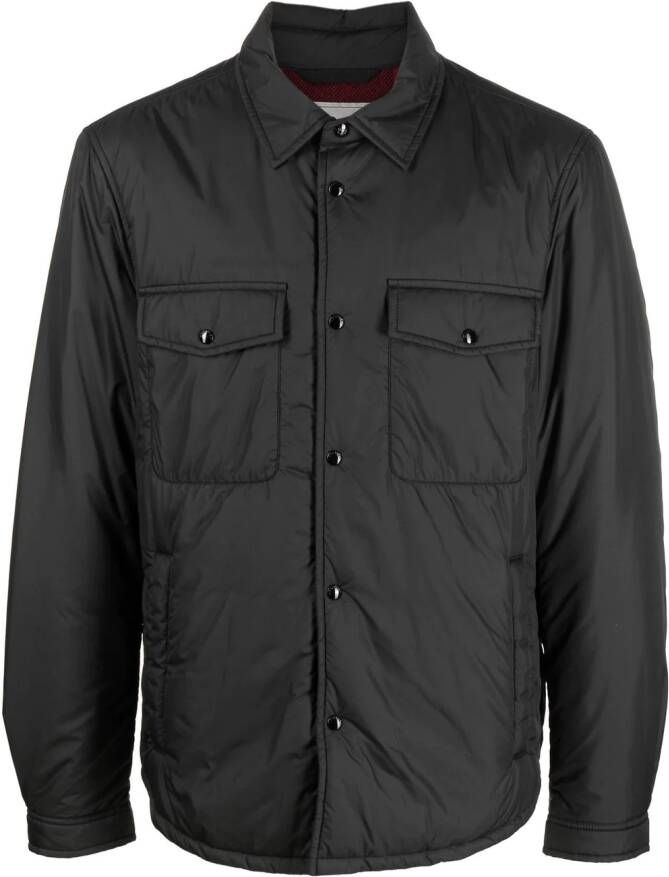 Woolrich Button-up shirtjack Zwart