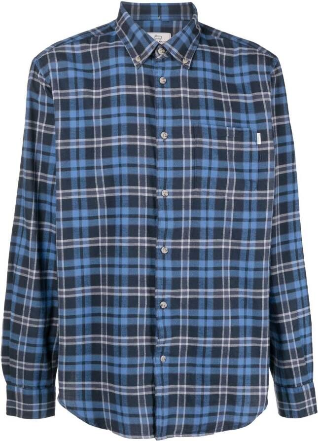 Woolrich Geruit overhemd Blauw