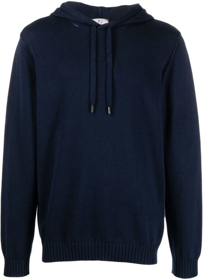 Woolrich Gebreide hoodie Blauw