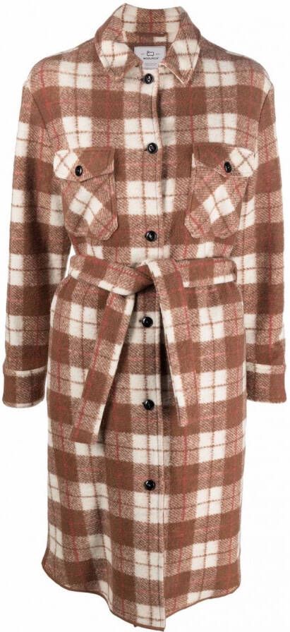 Woolrich Geruit shirtjack Bruin