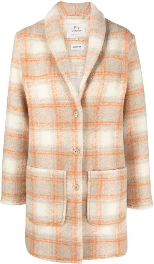 Woolrich Geruite jas Beige