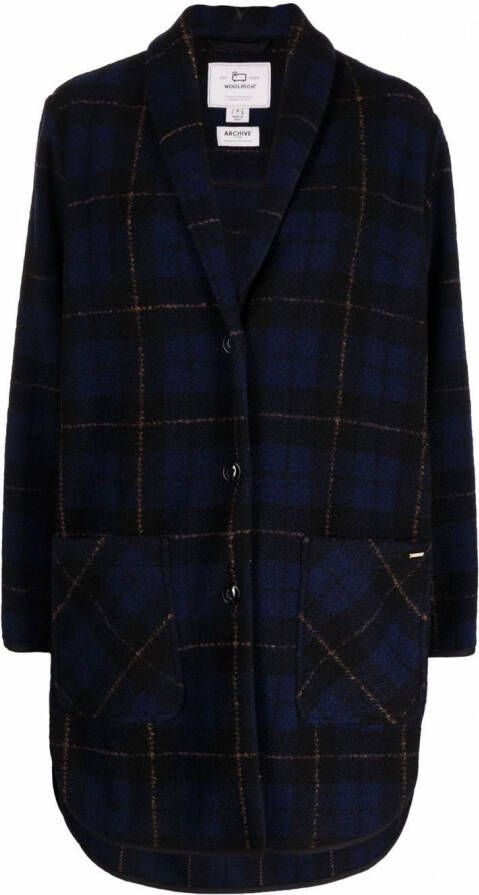 Woolrich Geruite jas Blauw