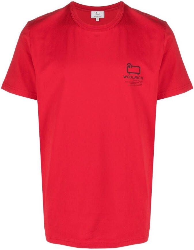 Woolrich T-shirt met print Rood