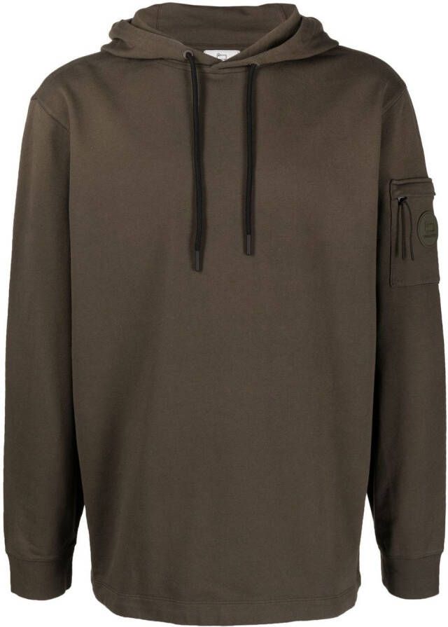 Woolrich Hoodie met logopatch Groen