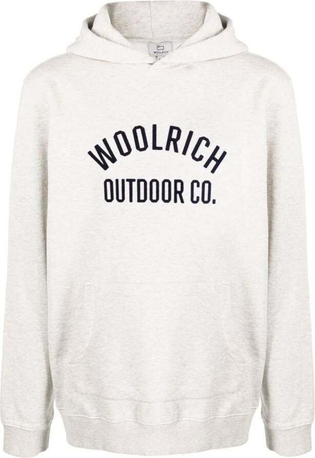 Woolrich Hoodie met logoprint Grijs