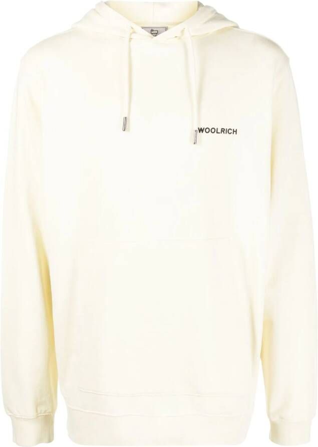 Woolrich Hoodie met grafische print en lange mouwen Beige