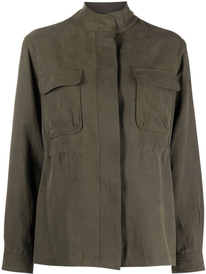Woolrich Jack met verborgen sluiting Groen