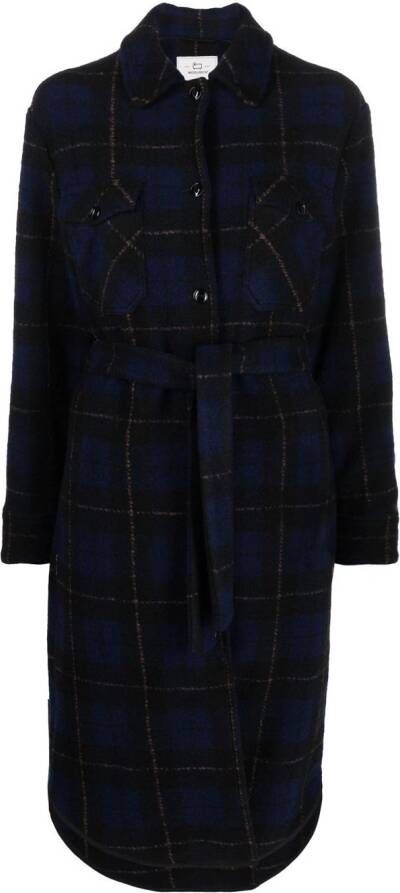 Woolrich Jas met tartan ruit Blauw