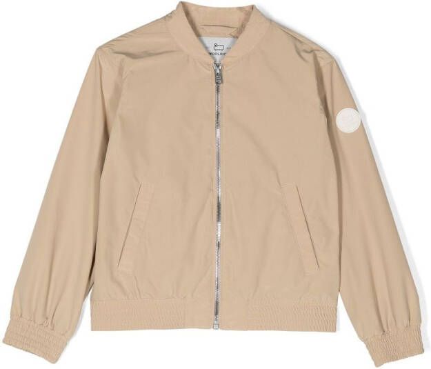 Woolrich Kids Bomberjack met rits Beige