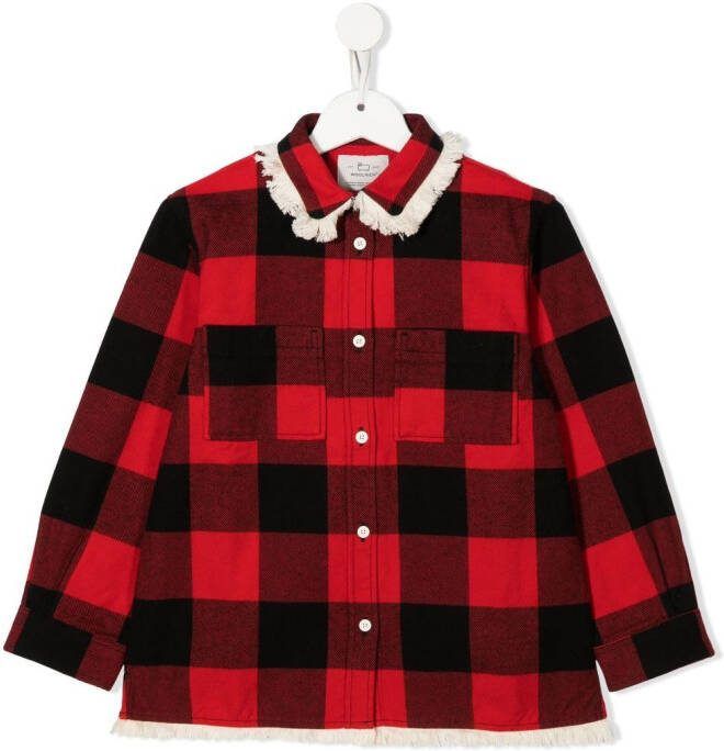 Woolrich Kids Geruit shirt Rood