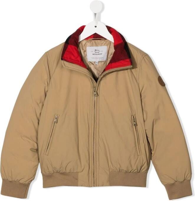 Woolrich Kids Jack met contrasterende kraag Beige