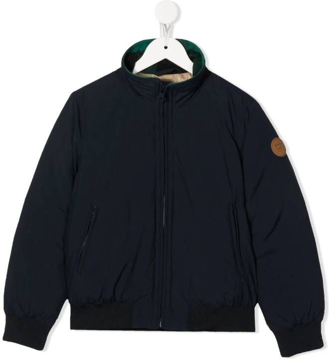 Woolrich Kids Jack met contrasterende kraag Blauw