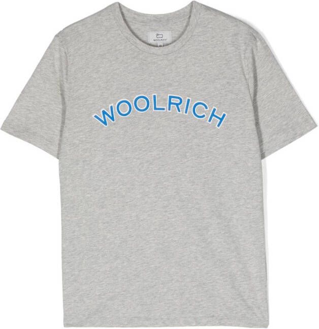 Woolrich Kids T-shirt met logoprint Grijs