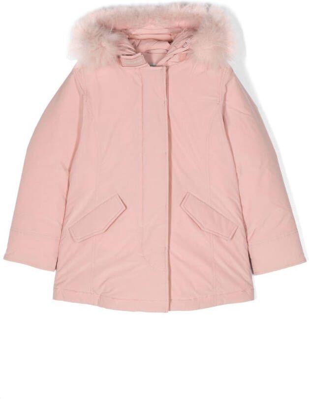 Woolrich Kids Parka met capuchon Roze