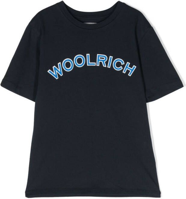 Woolrich Kids T-shirt met print Blauw