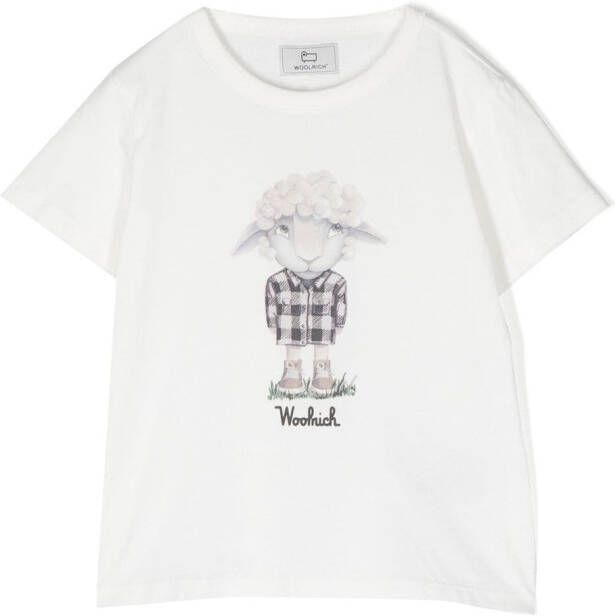 Woolrich Kids T-shirt met print Wit