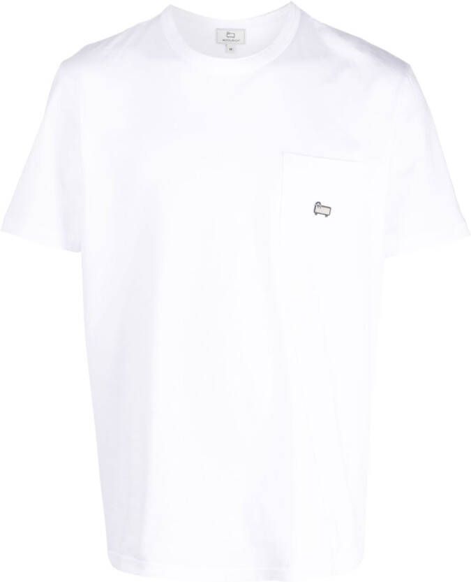Woolrich T-shirt met geborduurd logo Wit