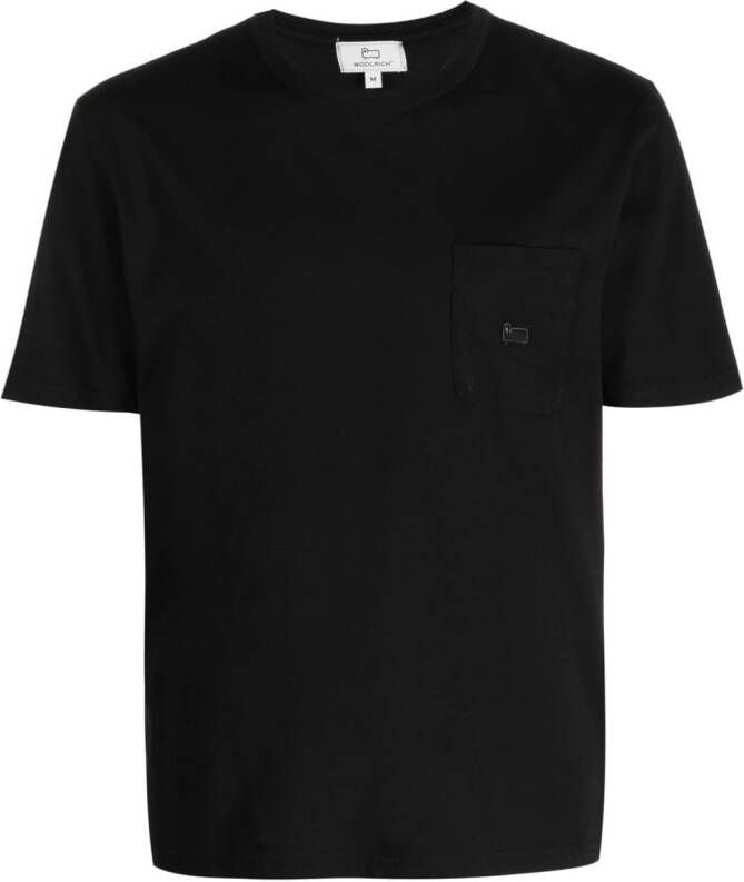 Woolrich T-shirt met geborduurd logo Zwart