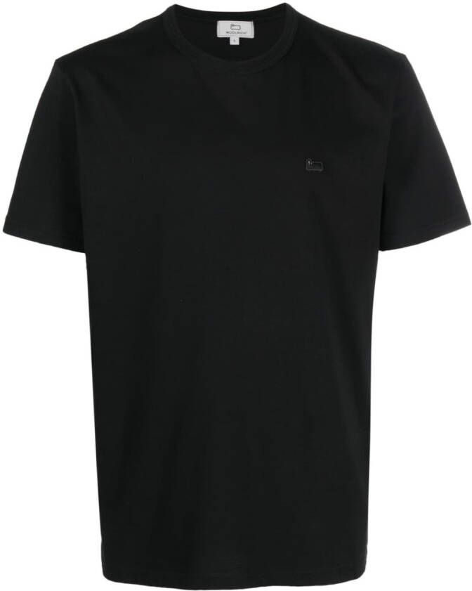 Woolrich T-shirt met geborduurd logo Zwart