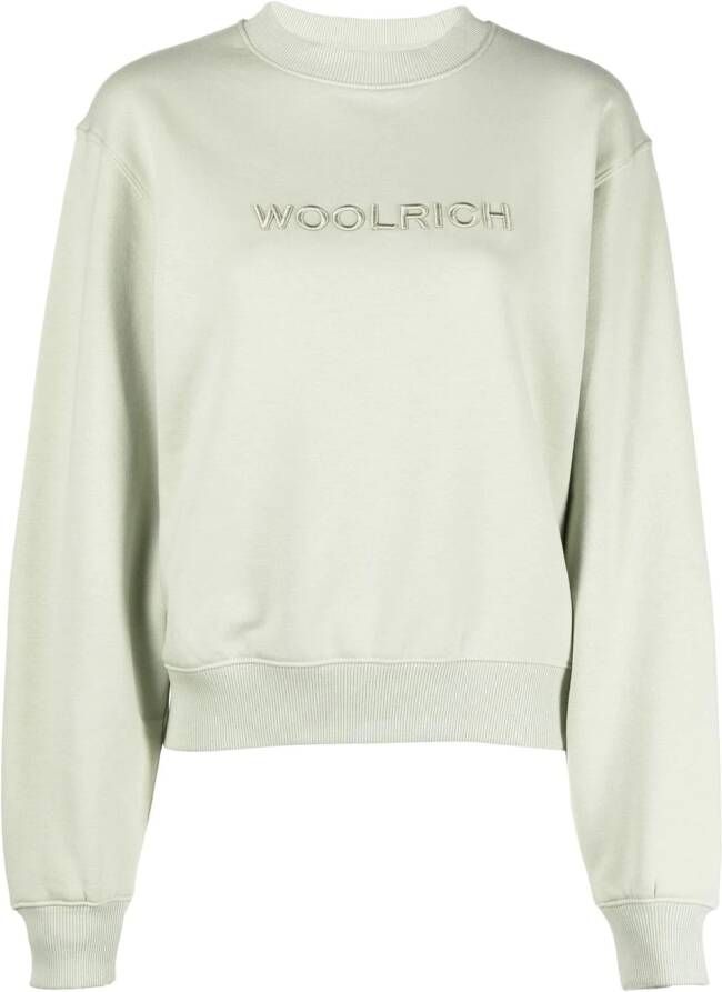 Woolrich Sweater met logoprint Groen