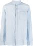 Woolrich Linnen overhemd Blauw - Thumbnail 1