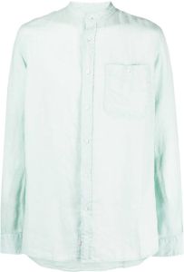 Woolrich long-sleeve linen shirt Groen