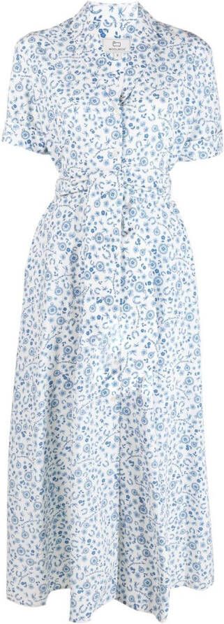 Woolrich Midi-jurk met grafische print Wit