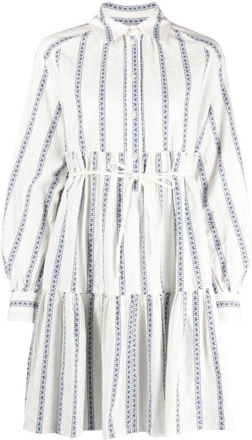 Woolrich Mini-jurk met gestrikte taille Wit