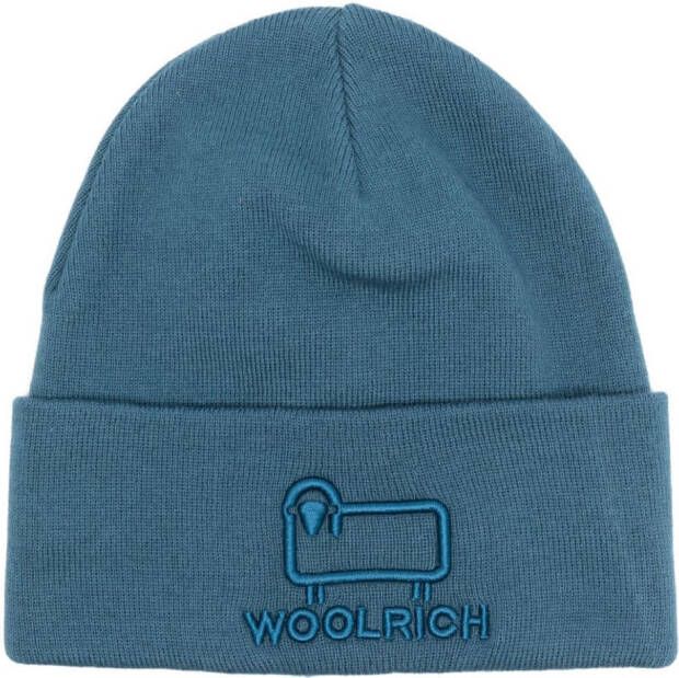 Woolrich Muts met geborduurd logo Blauw