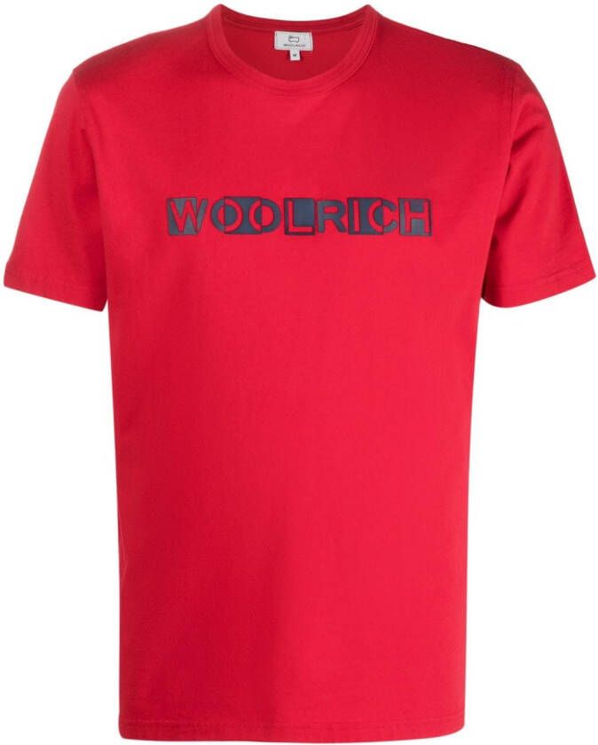 Woolrich T-shirt met logo Rood