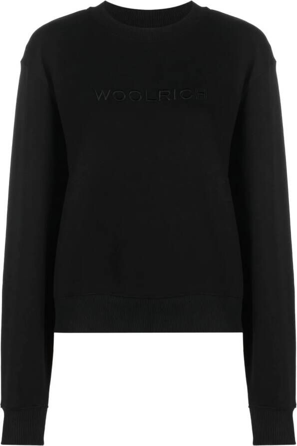 Woolrich Sweater van biologisch katoen Zwart