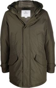 Woolrich Parka met hoge kraag Groen - Thumbnail 1