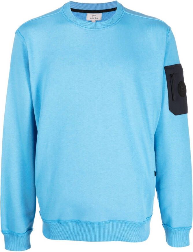 Woolrich Sweater met ronde hals Blauw